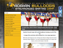 Tablet Screenshot of bulldogskatingcamp.com